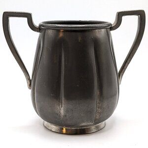 Vintage Silvercraft Pewter 4203 Sugar Bowl; Double Handle Sugar Bowl